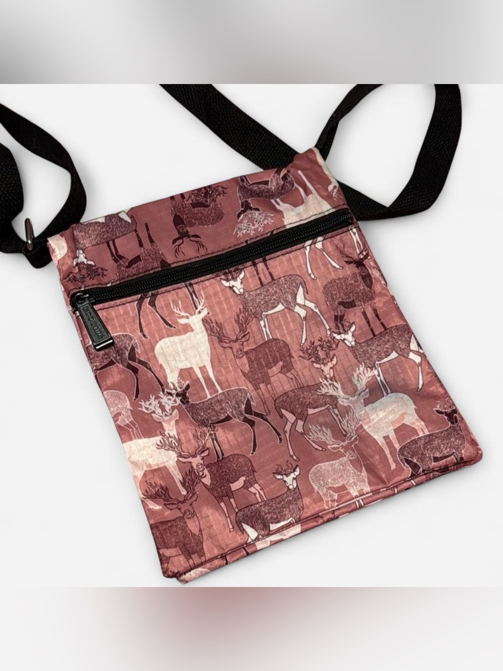 Scottish Deer Print Crossbody Bag Woodland Cottagecore Purse Purchased Scotland - Picture 4 of 7